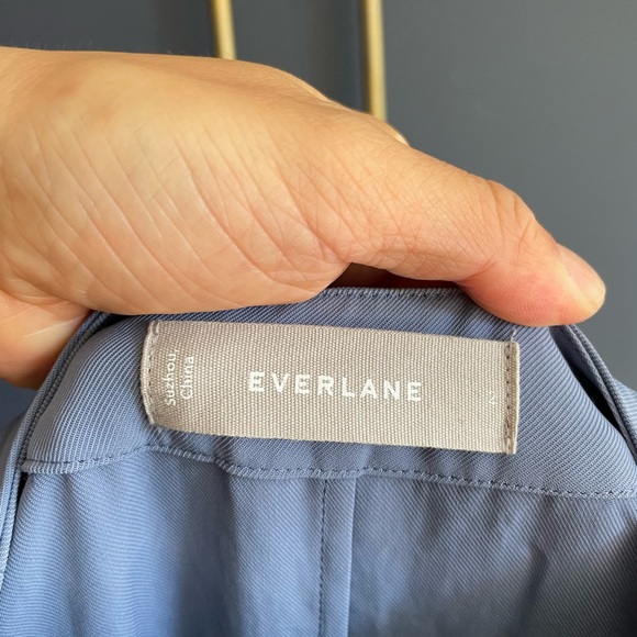 Everlane Japanese GoWeave Sleeveless Wrap Midi Deess Size 2 Dusty Blue EUC - Picture 6 of 11